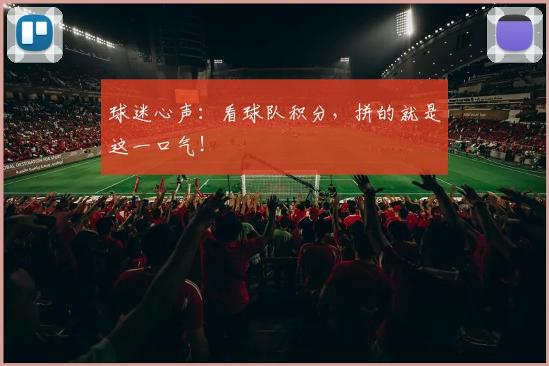 球迷心声:看球队积分,拼的就是这一口气!